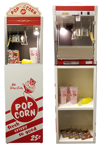 White Nostalgia Vintage Look Movie Theater Popcorn Machine